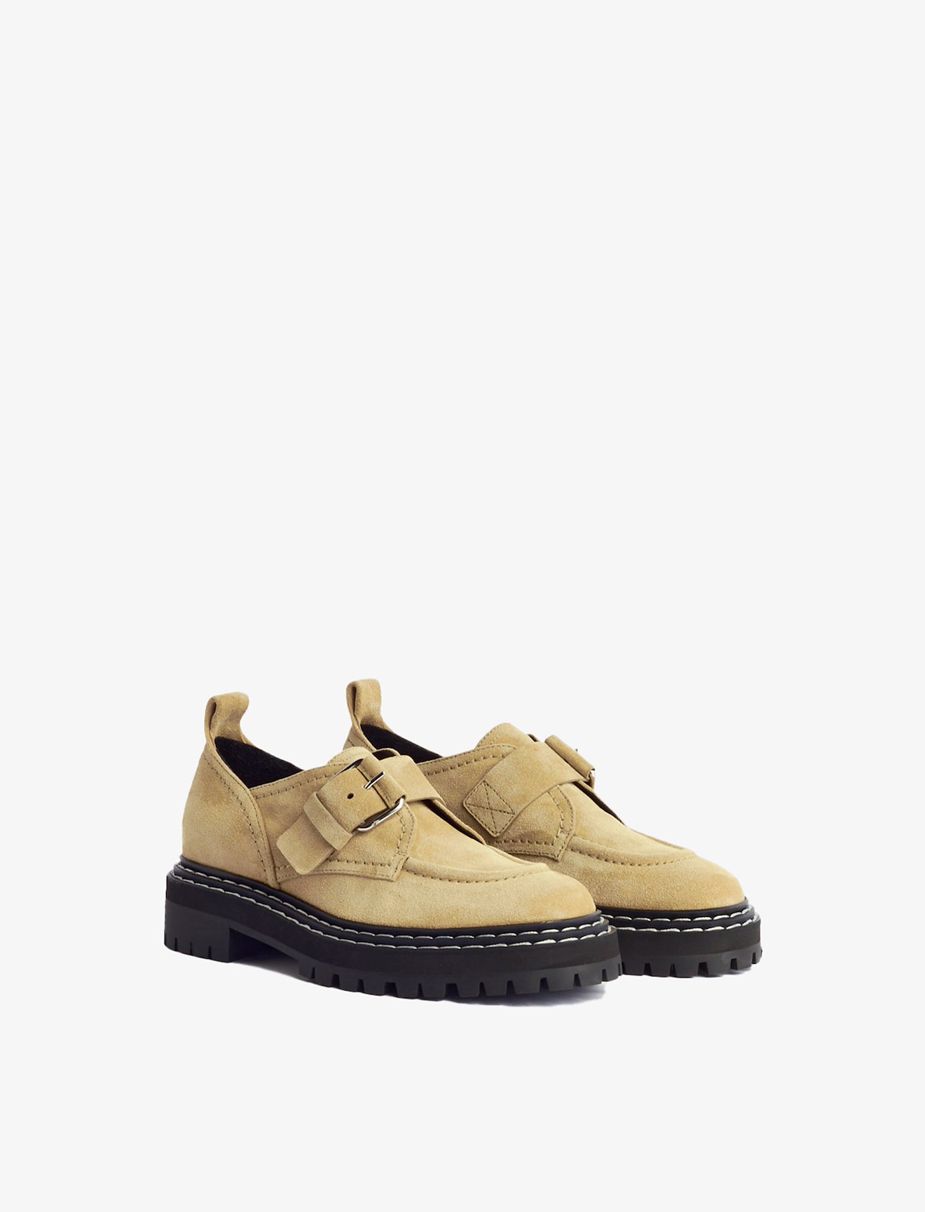 Lug Sole Buckle Oxfords #1