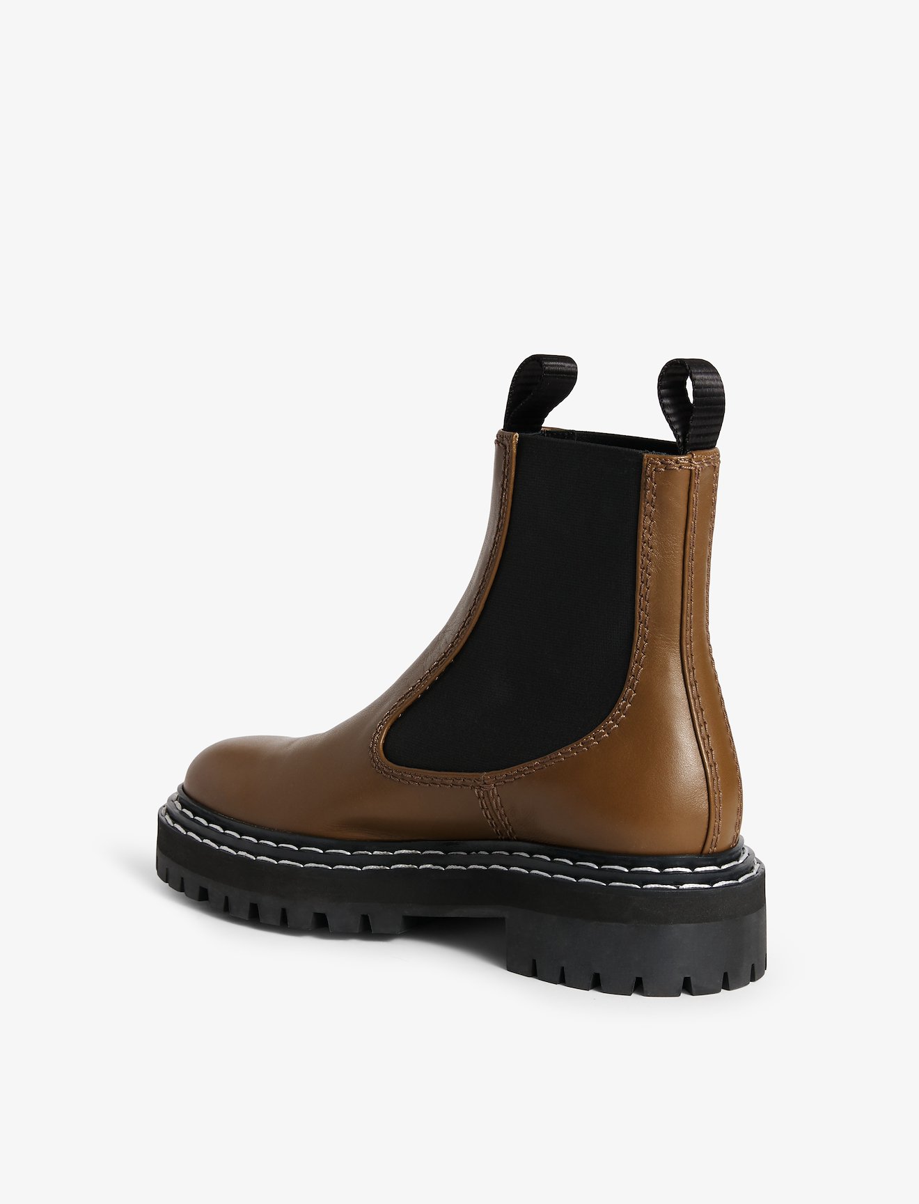 Lug Sole Chelsea Boots in brown | Proenza Schouler