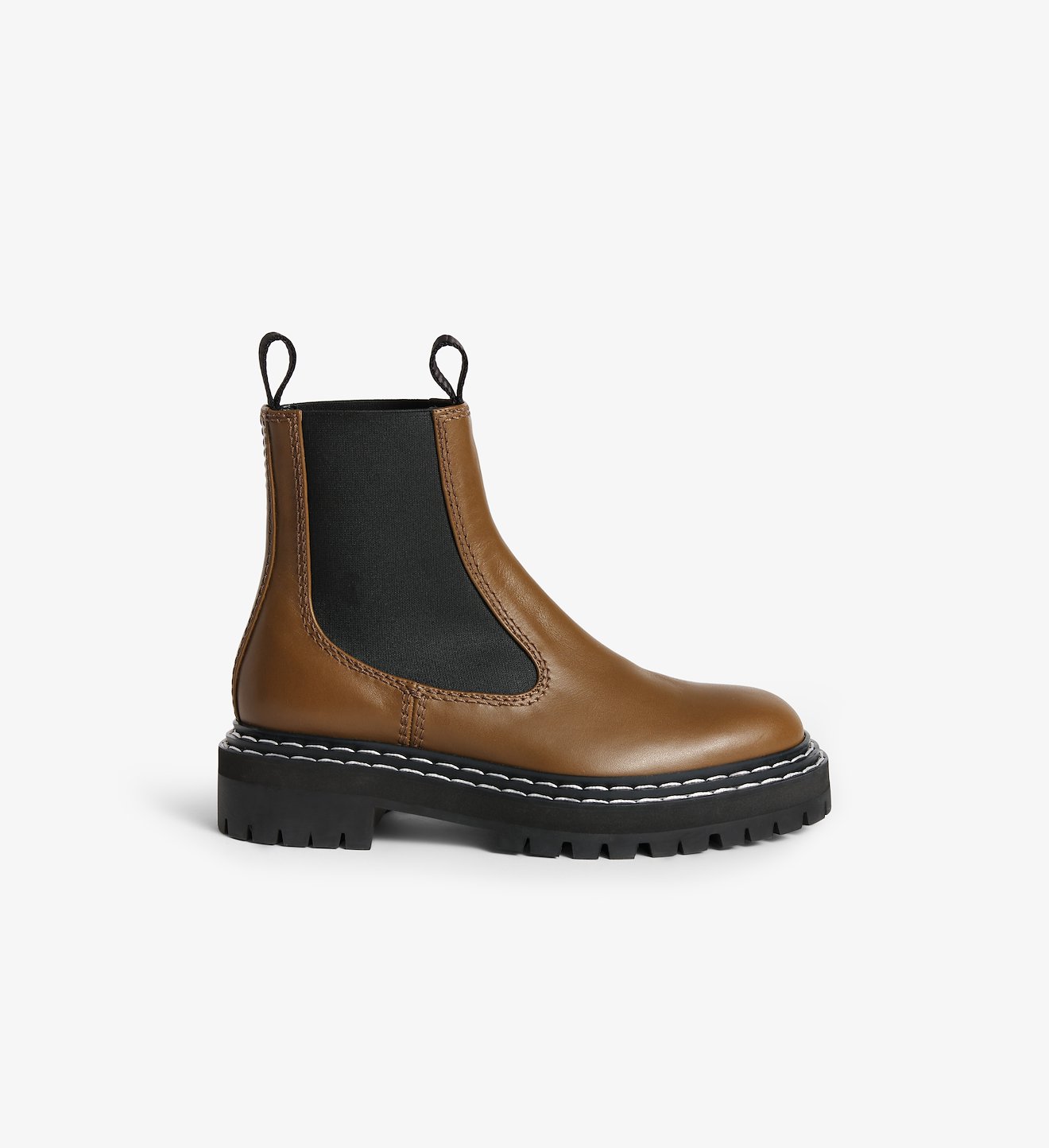 Lug Sole Chelsea Boots in brown | Proenza Schouler