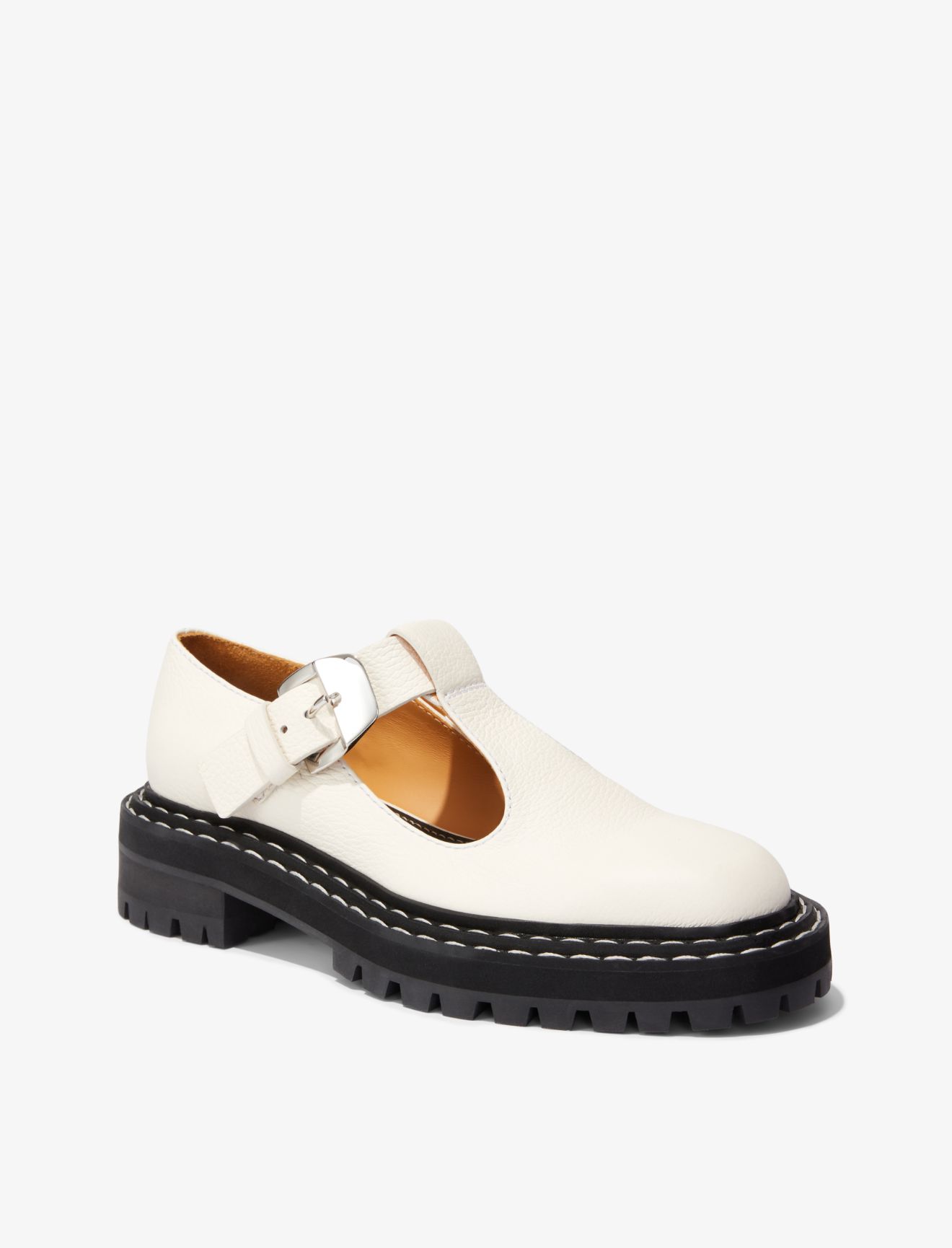 proenza schouler leather mary jane buckle loafers