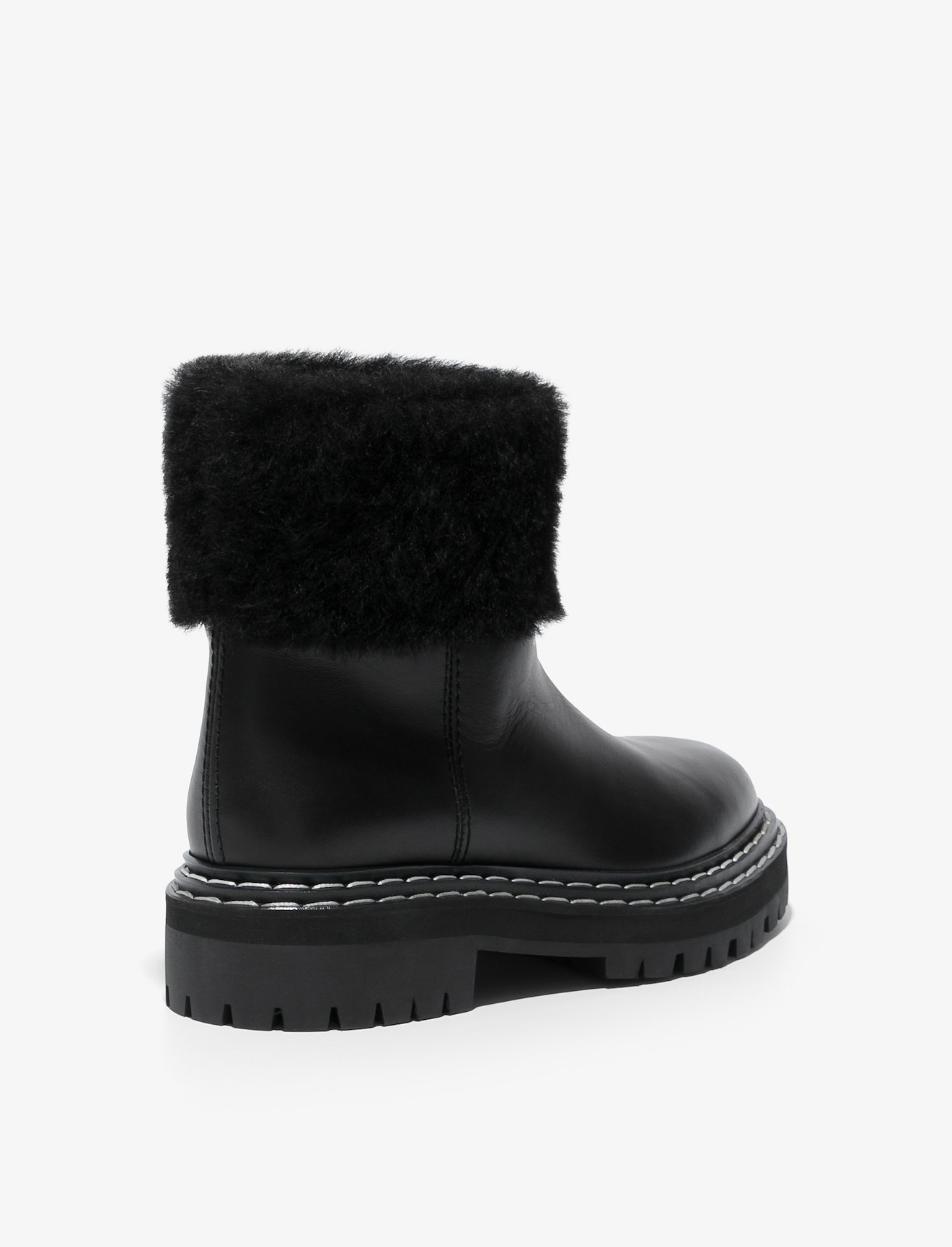 Lug Sole Shearling Ankle Boots #2