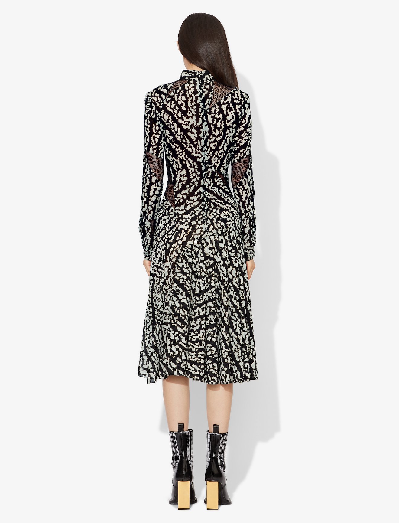Marble Print Chiffon Dress #2