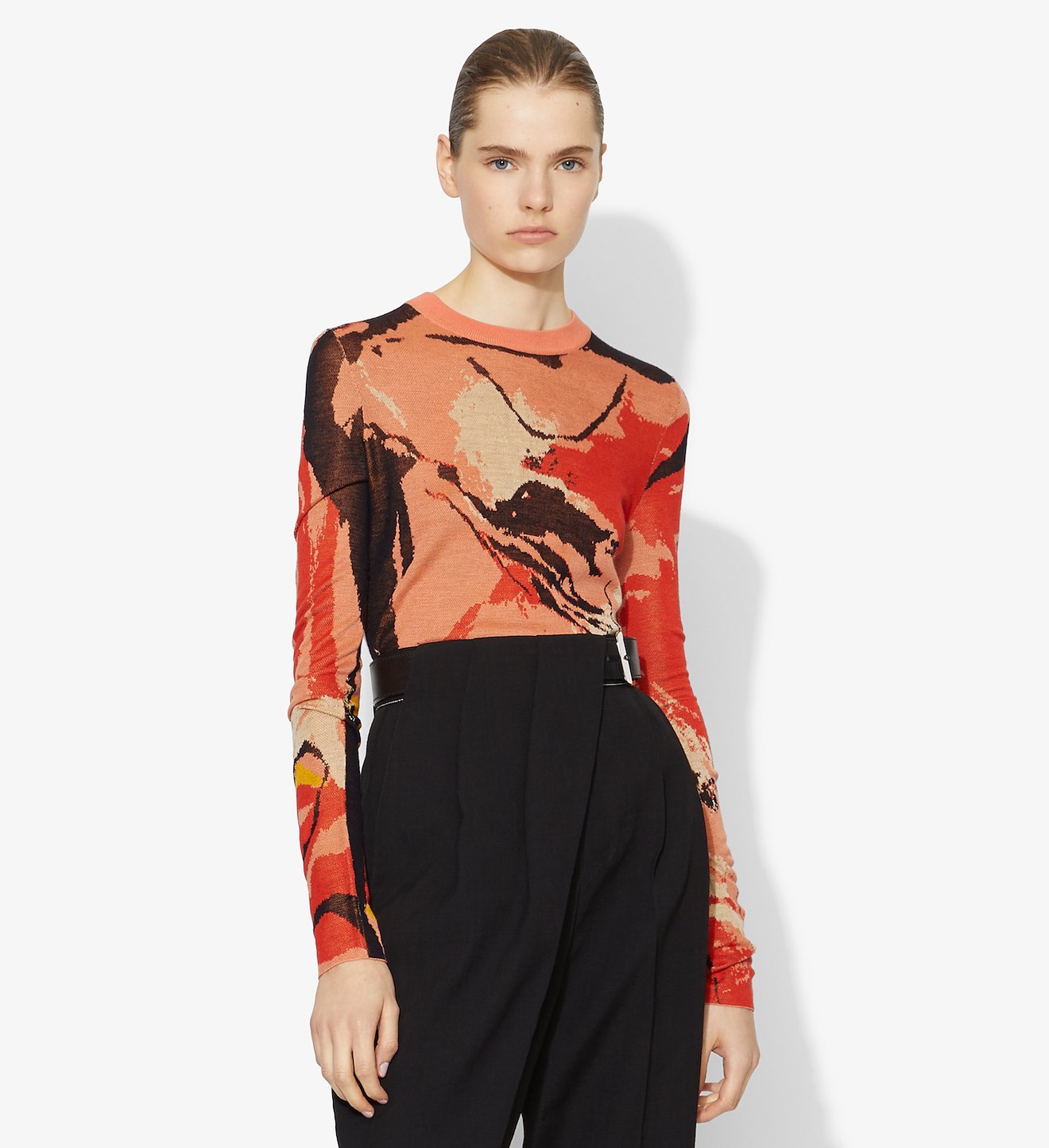 Marocaine Silk Jacquard Knit Top
