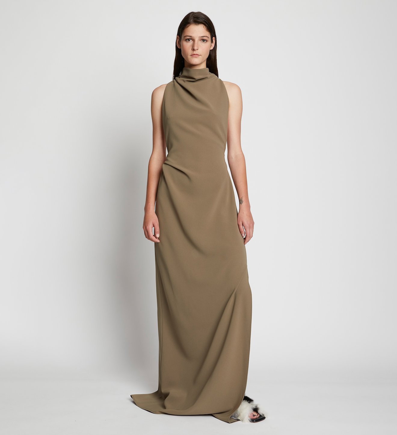 Matte Crepe Backless Dress