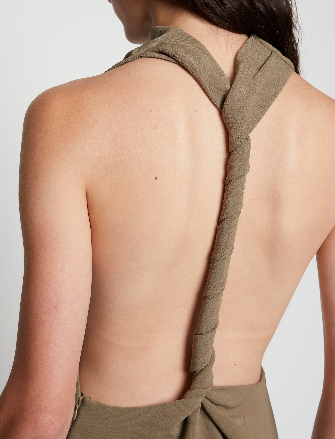 Matte Crepe Backless Dress #3