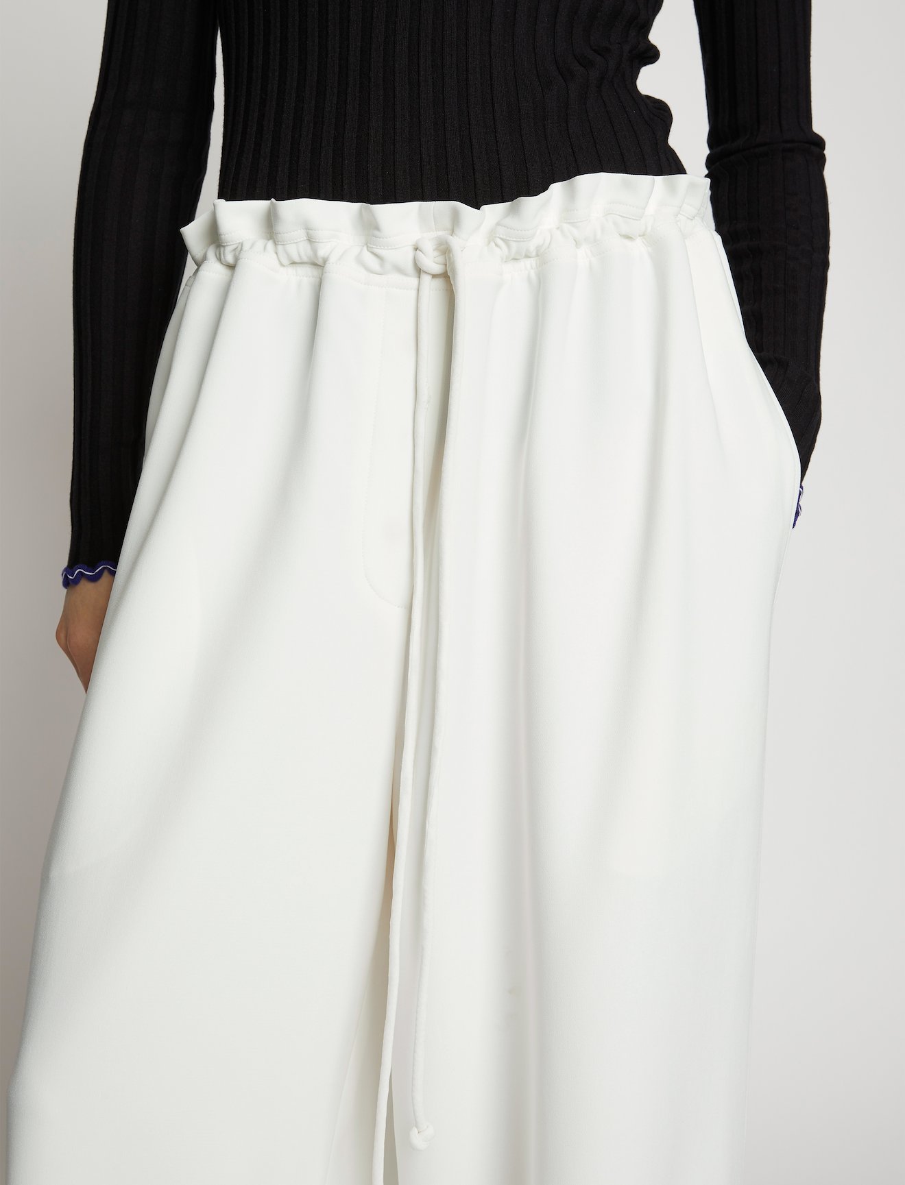 Matte Crepe Drawstring Pants #3