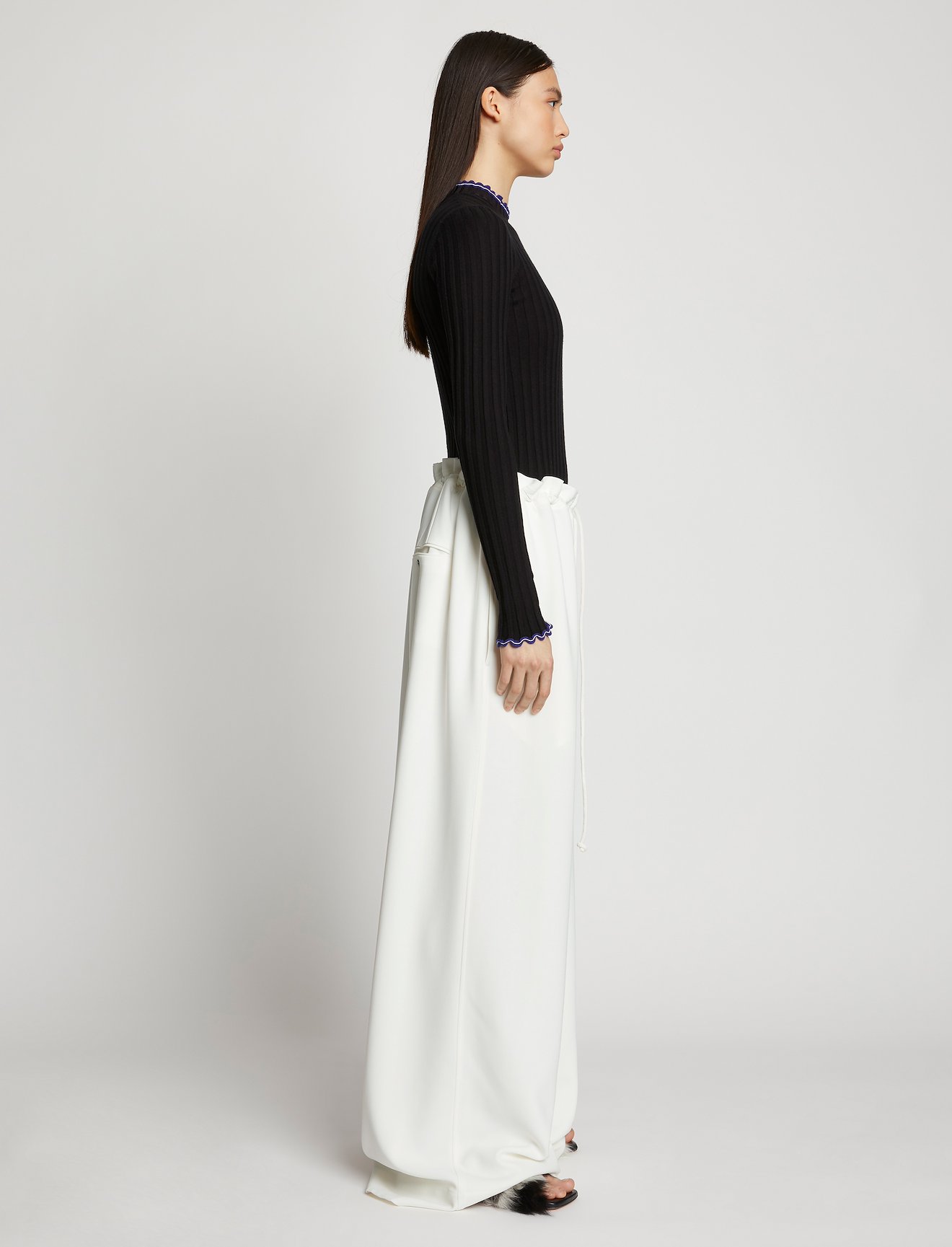 Matte Crepe Drawstring Pants #1