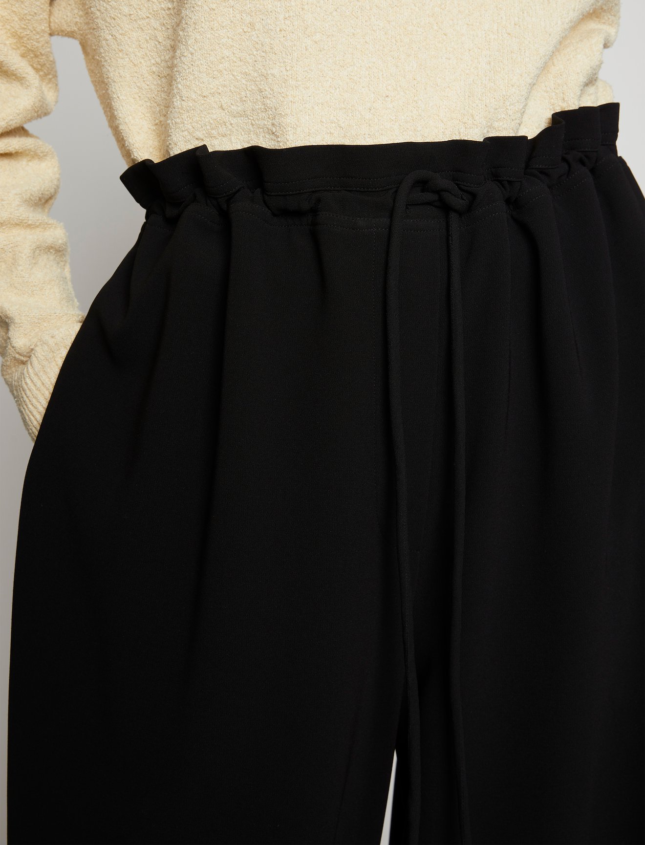 Matte Crepe Drawstring Pants #3