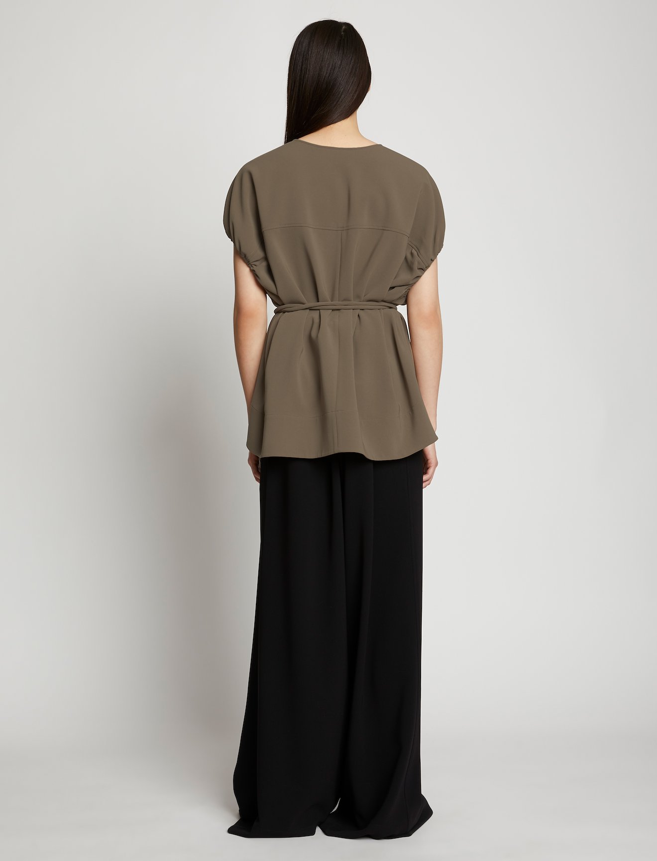 Matte Crepe Rounded Sleeve Top #3