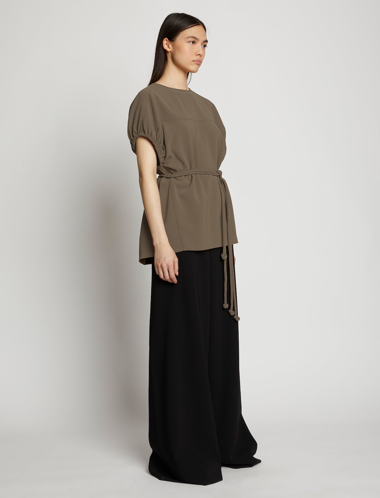 Matte Crepe Rounded Sleeve Top #2