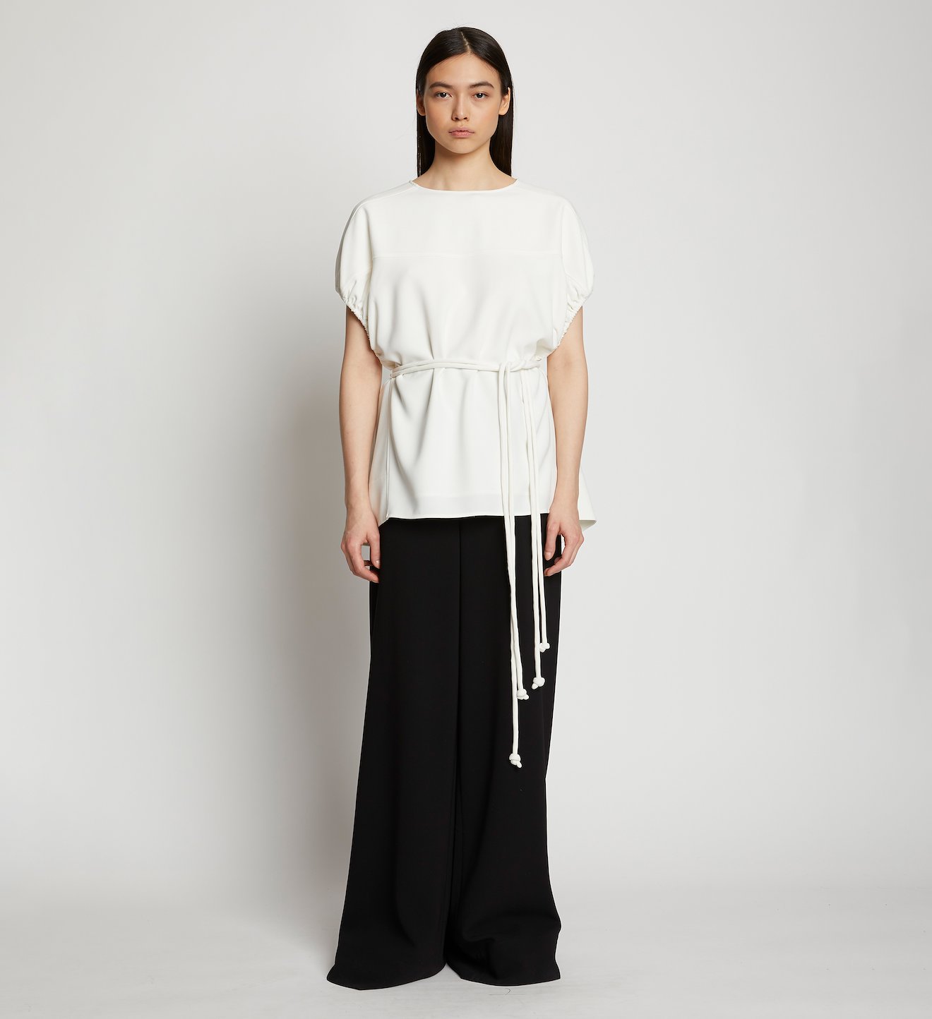 Matte Crepe Rounded Sleeve Top