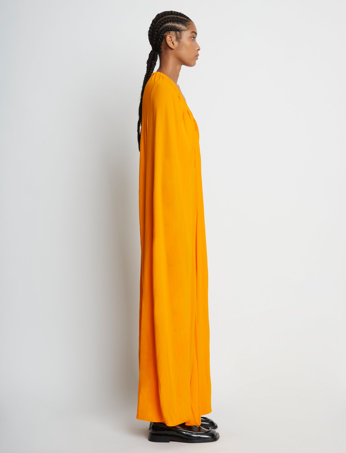 Matte Jersey Cape Dress #1