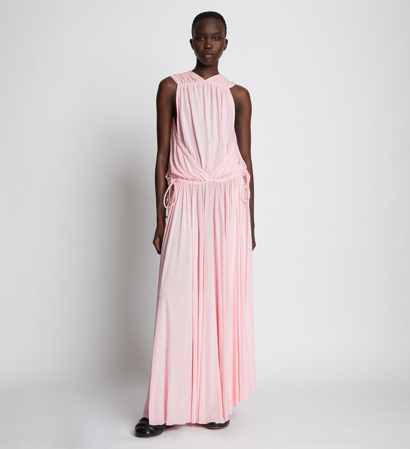 Matte Jersey Draped Dress