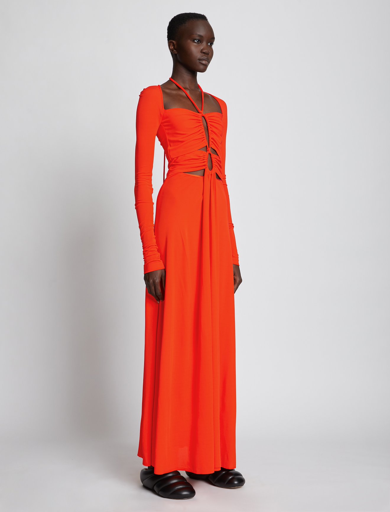 Matte Jersey Drawstring Dress #1