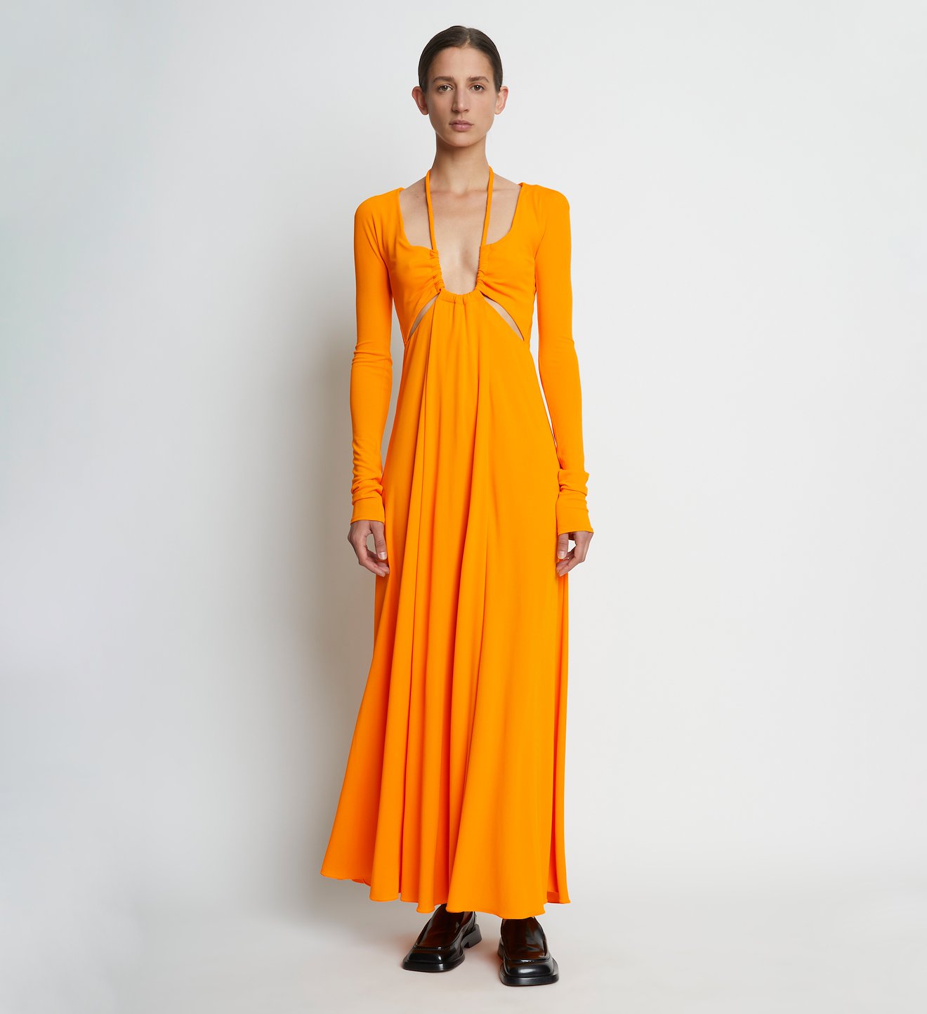 Matte Jersey Long Sleeve Dress