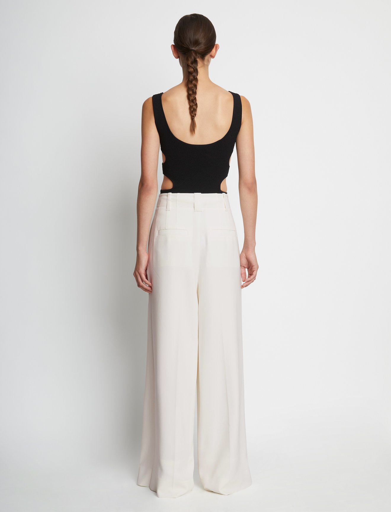Matte Viscose Crepe Wide Leg Pants #2