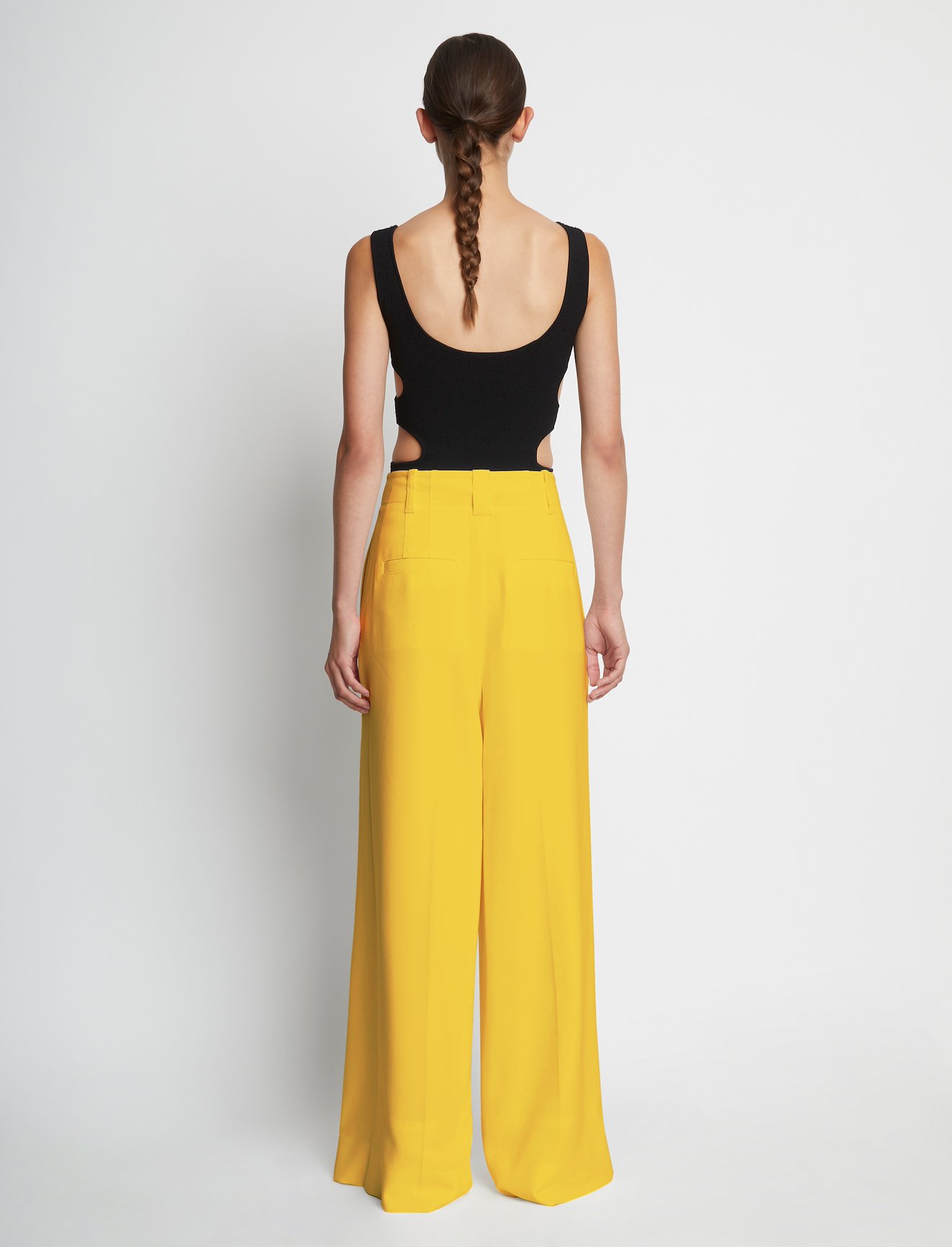 Matte Viscose Crepe Wide Leg Pants #2