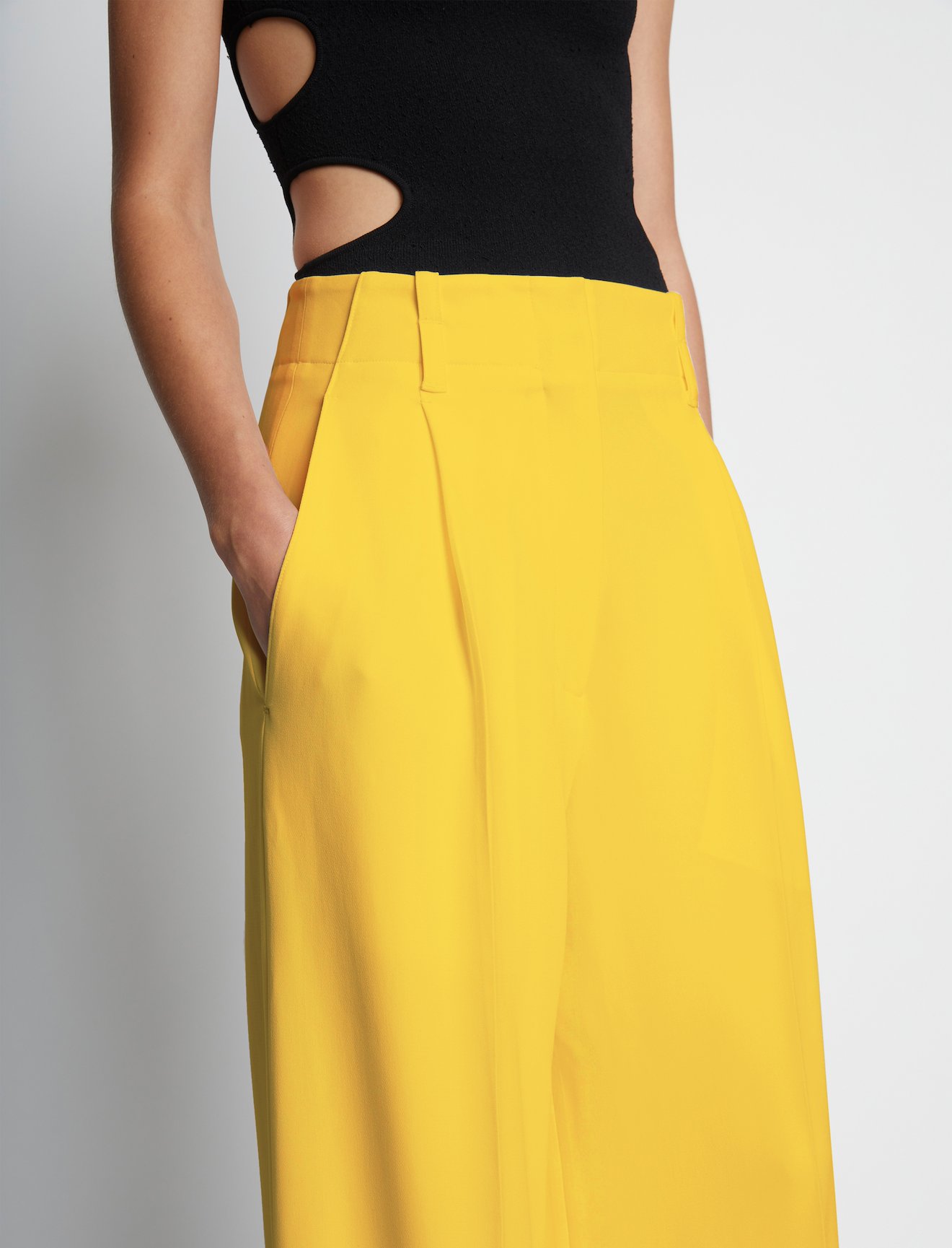 Matte Viscose Crepe Wide Leg Pants #3