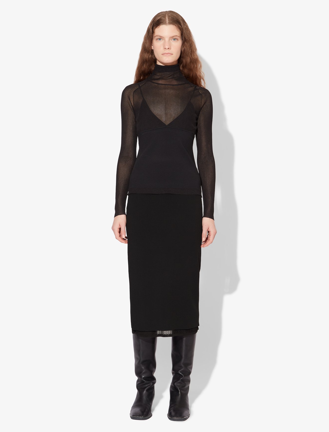 Matte Viscose Knit Skirt #1