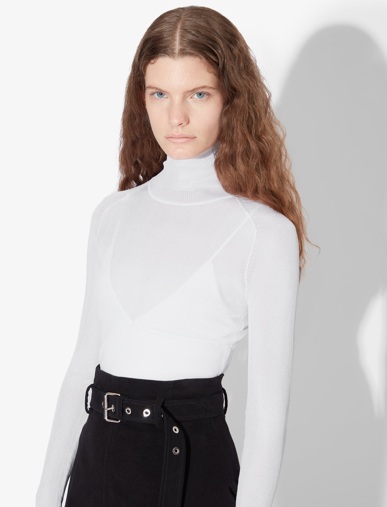 Matte Viscose Knit Turtleneck #3