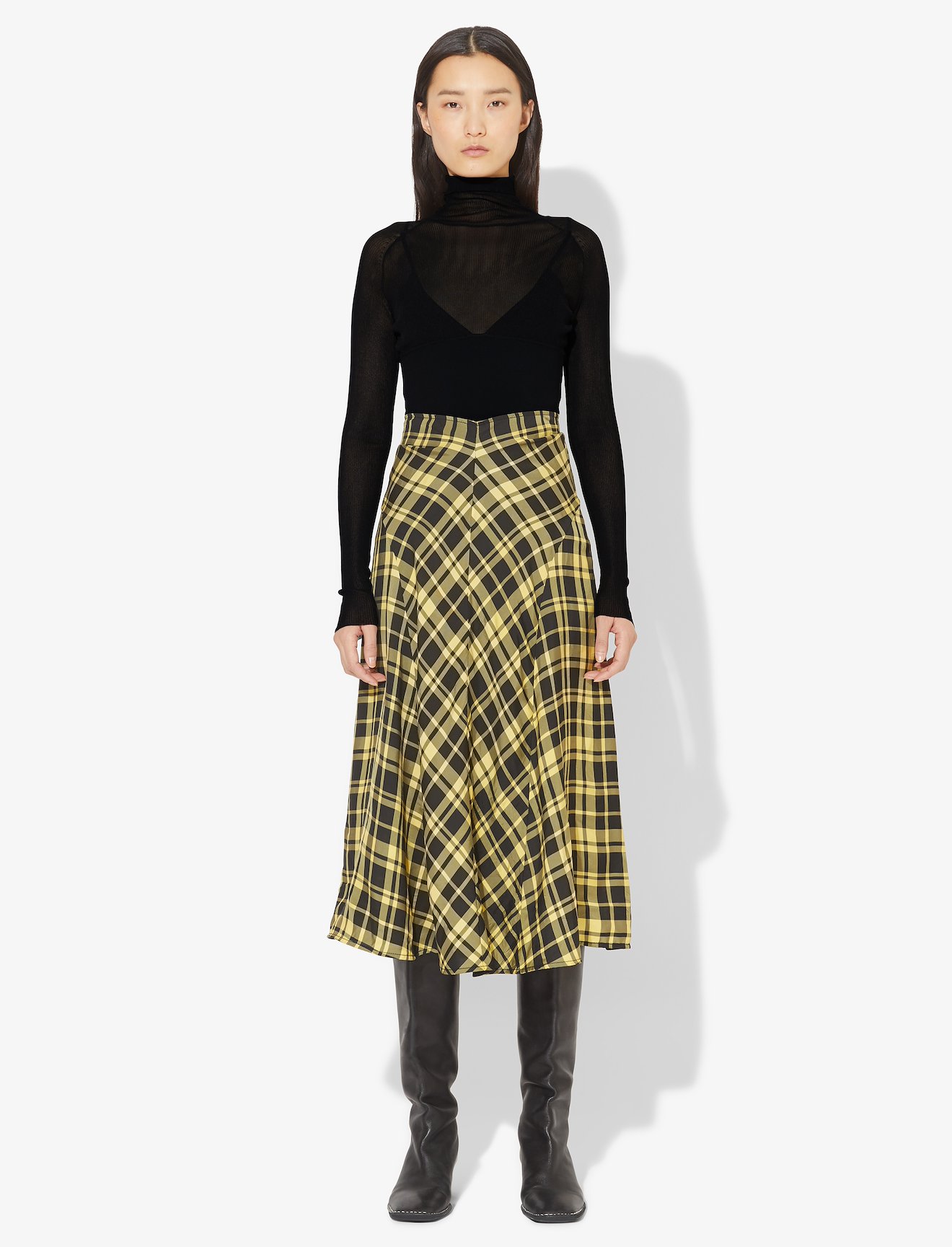 Matte Viscose Knit Turtleneck #1