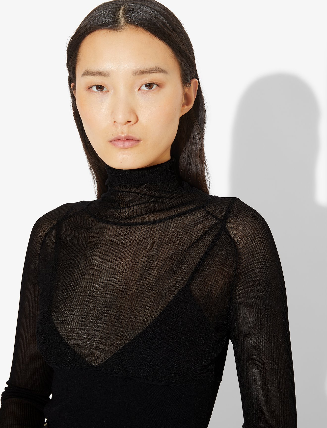 Matte Viscose Knit Turtleneck #3