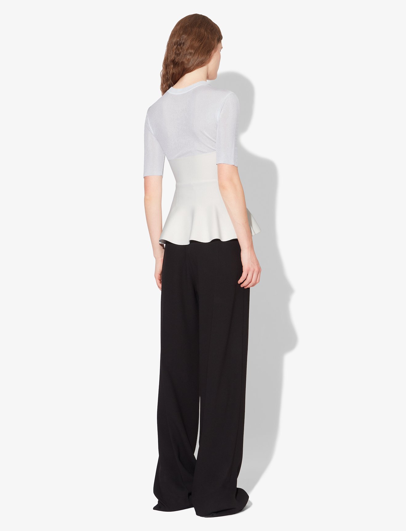 Matte Viscose Peplum Knit Top #2
