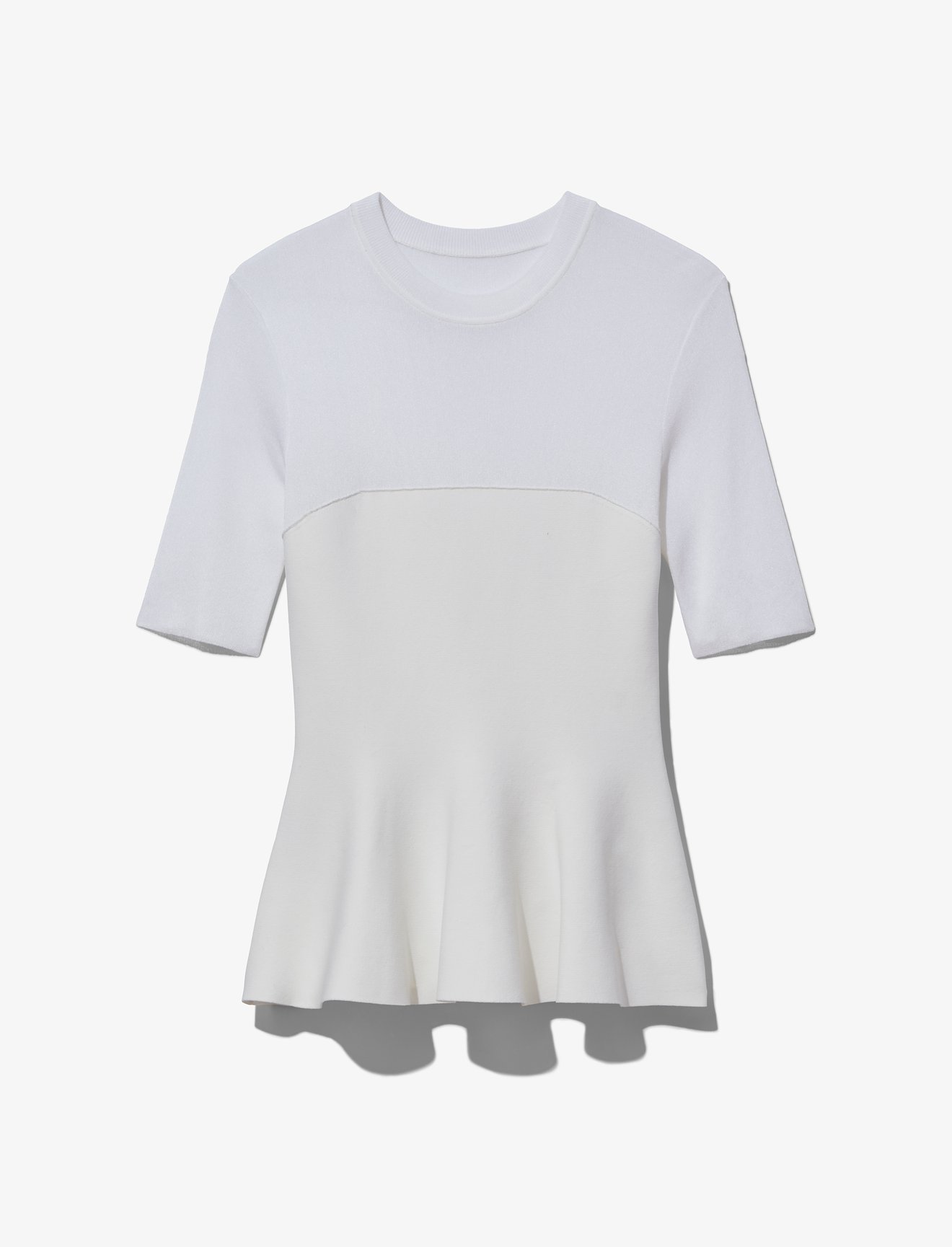 Matte Viscose Peplum Knit Top #4
