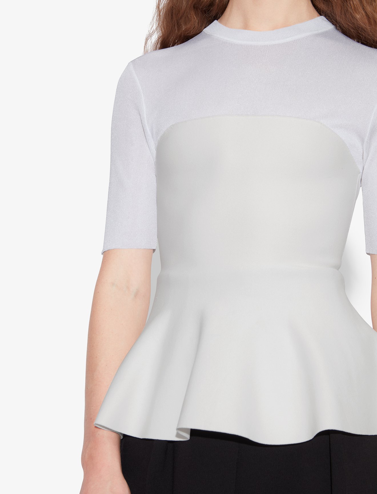 Matte Viscose Peplum Knit Top #3