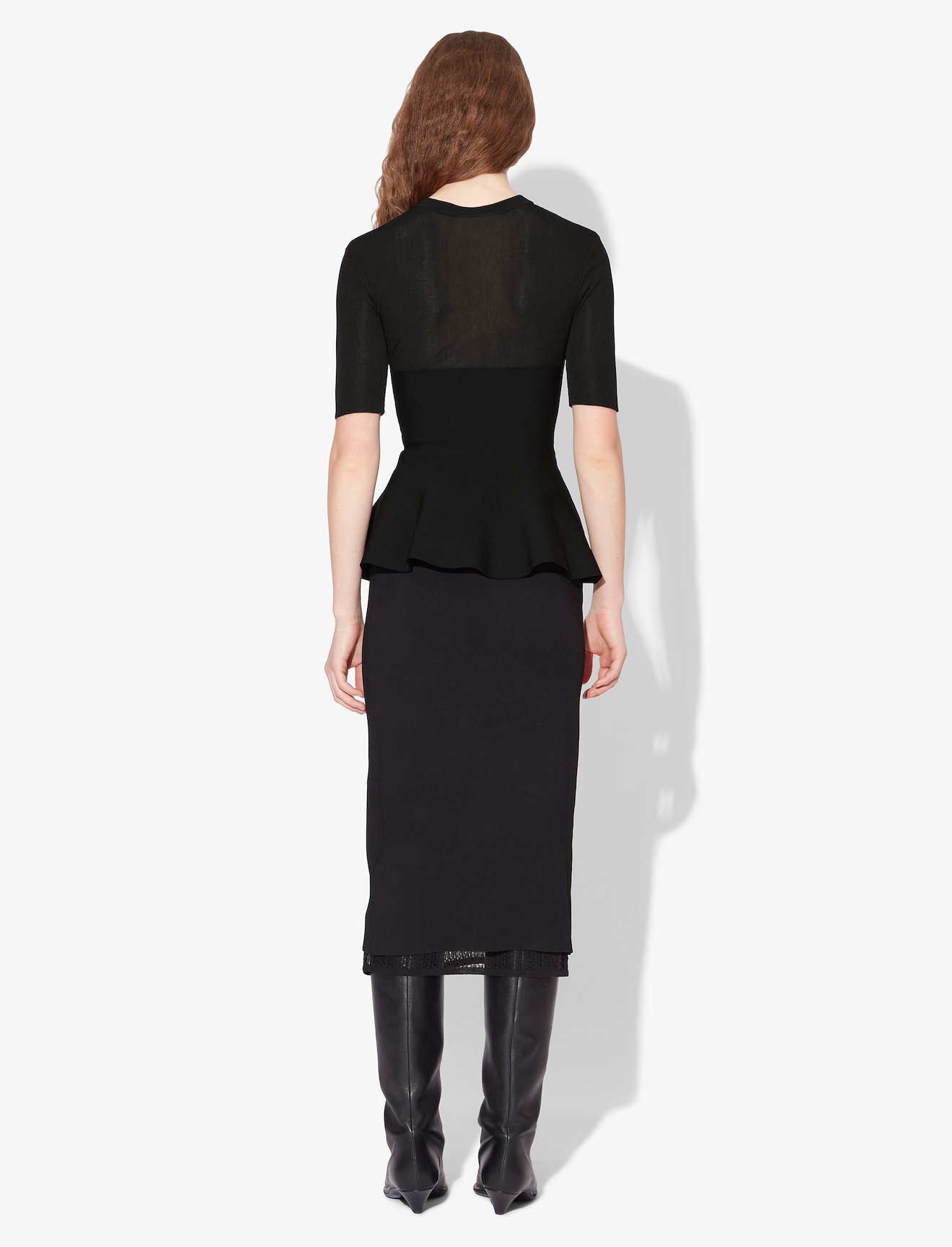 Matte Viscose Peplum Knit Top #2