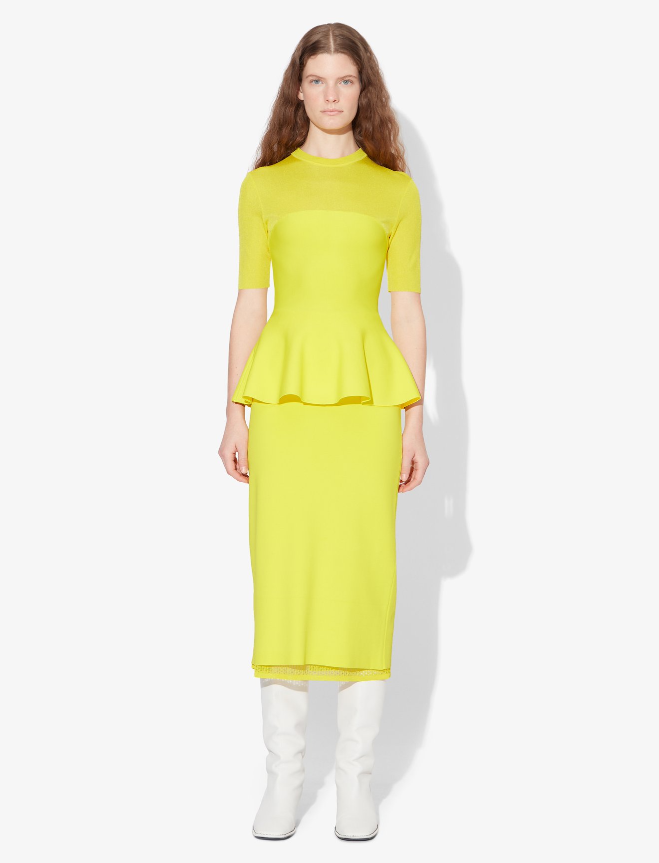 Matte Viscose Peplum Knit Top #1