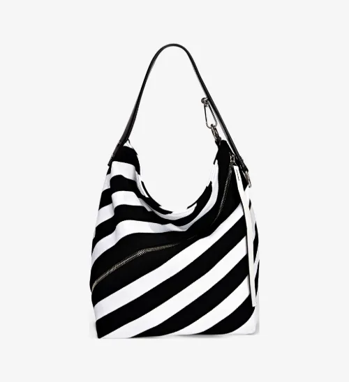 Medium Knit Zip Hobo