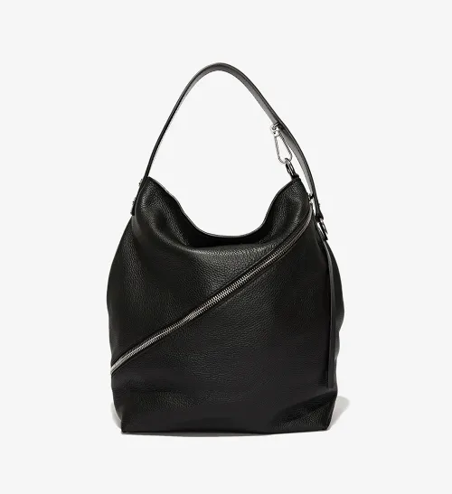 Medium Pebbled Leather Zip Hobo