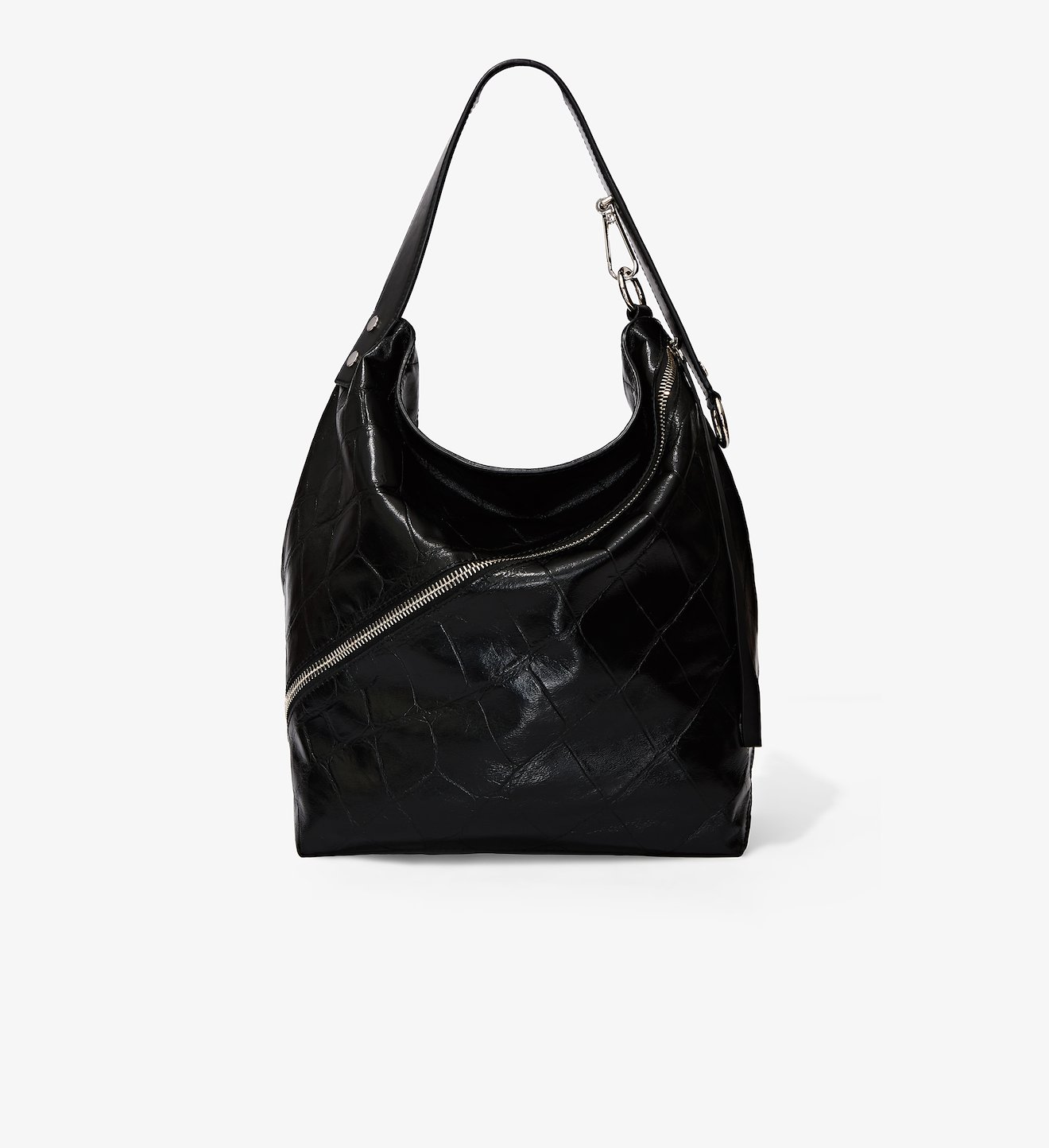 Medium Pebbled Leather Zip Hobo