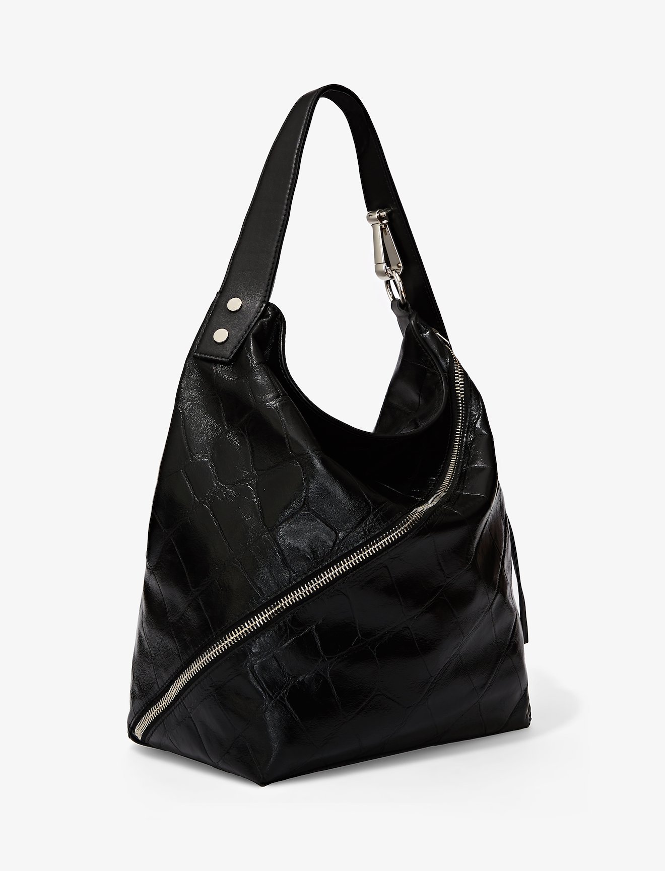 Medium Pebbled Leather Zip Hobo #1