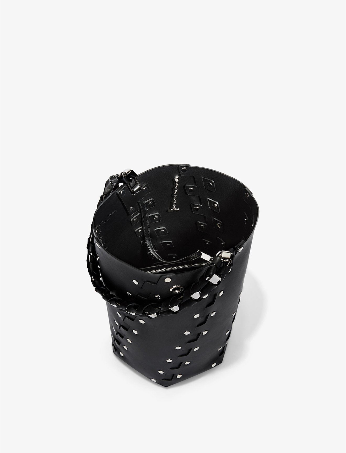 Medium Studded Hex Bucket Bag #2