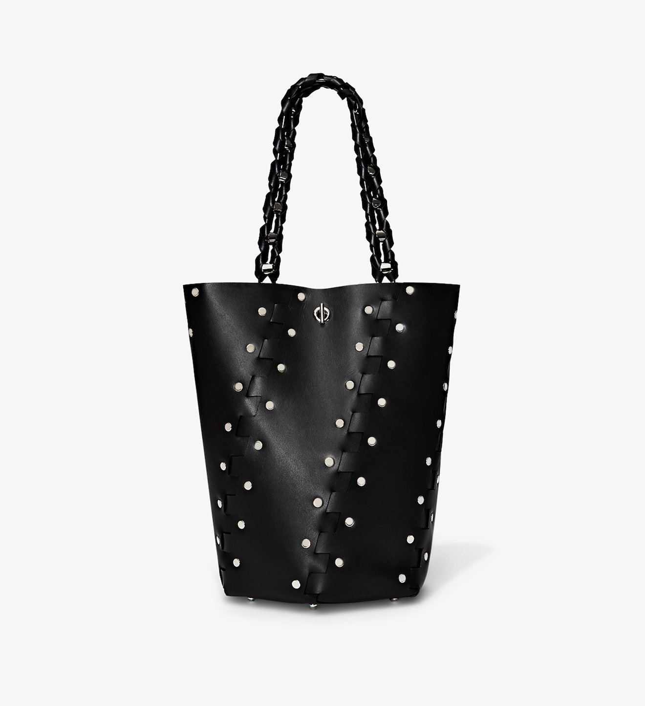 Medium Studded Hex Bucket Bag
