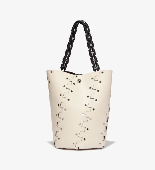 Medium Studded Hex Bucket Bag