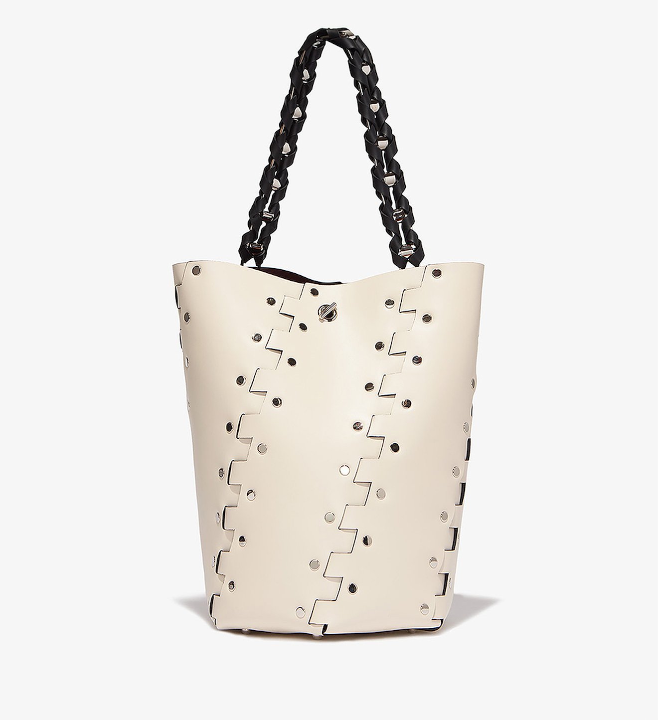 Medium Studded Hex Bucket Bag