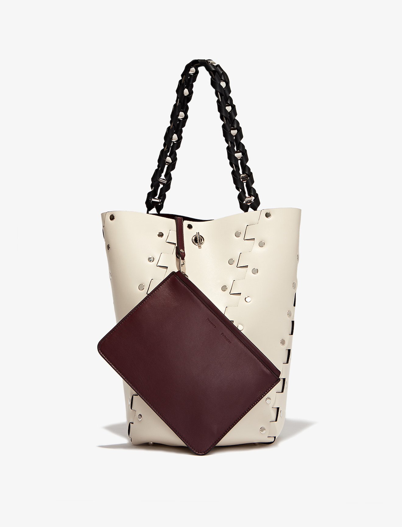 Medium Studded Hex Bucket Bag #1