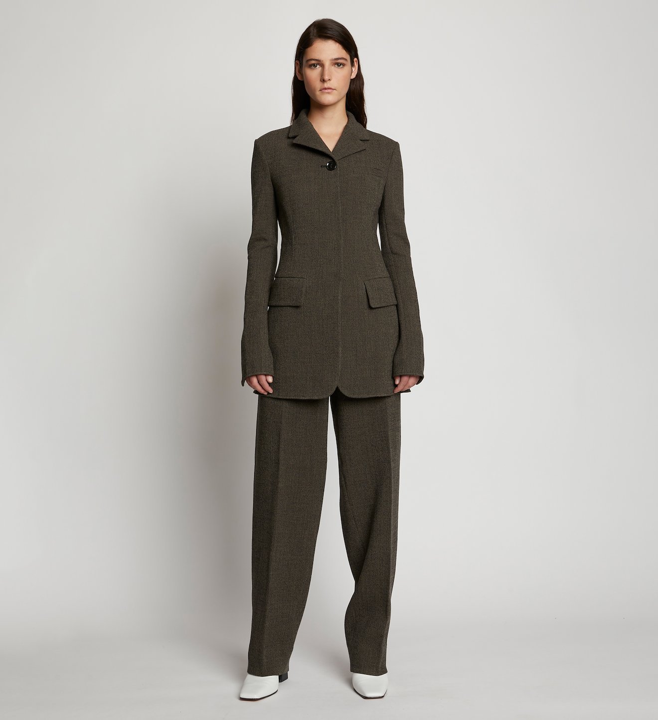 Melange Suiting Slim Blazer