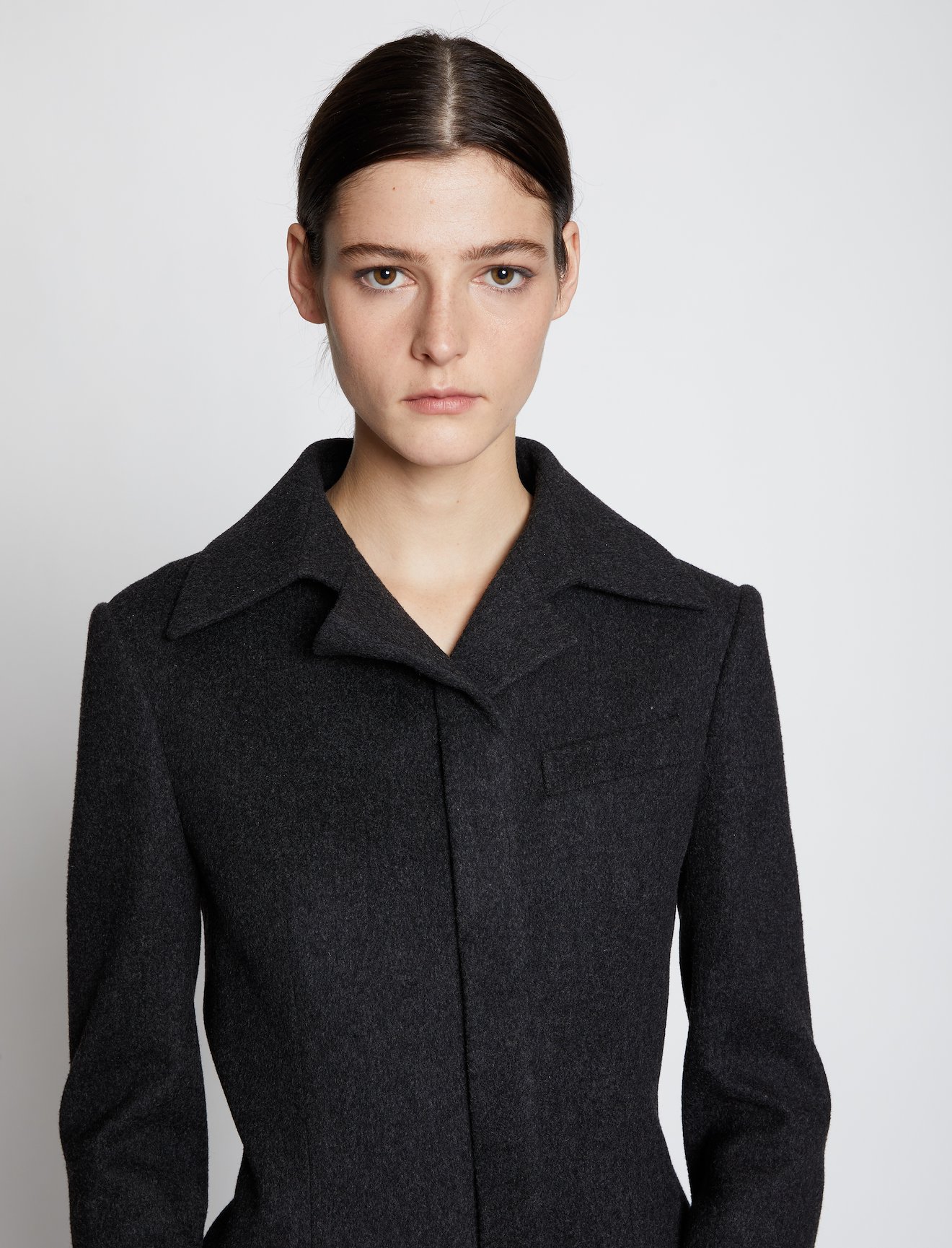 Melange Virgin Wool Long Line Blazer #4