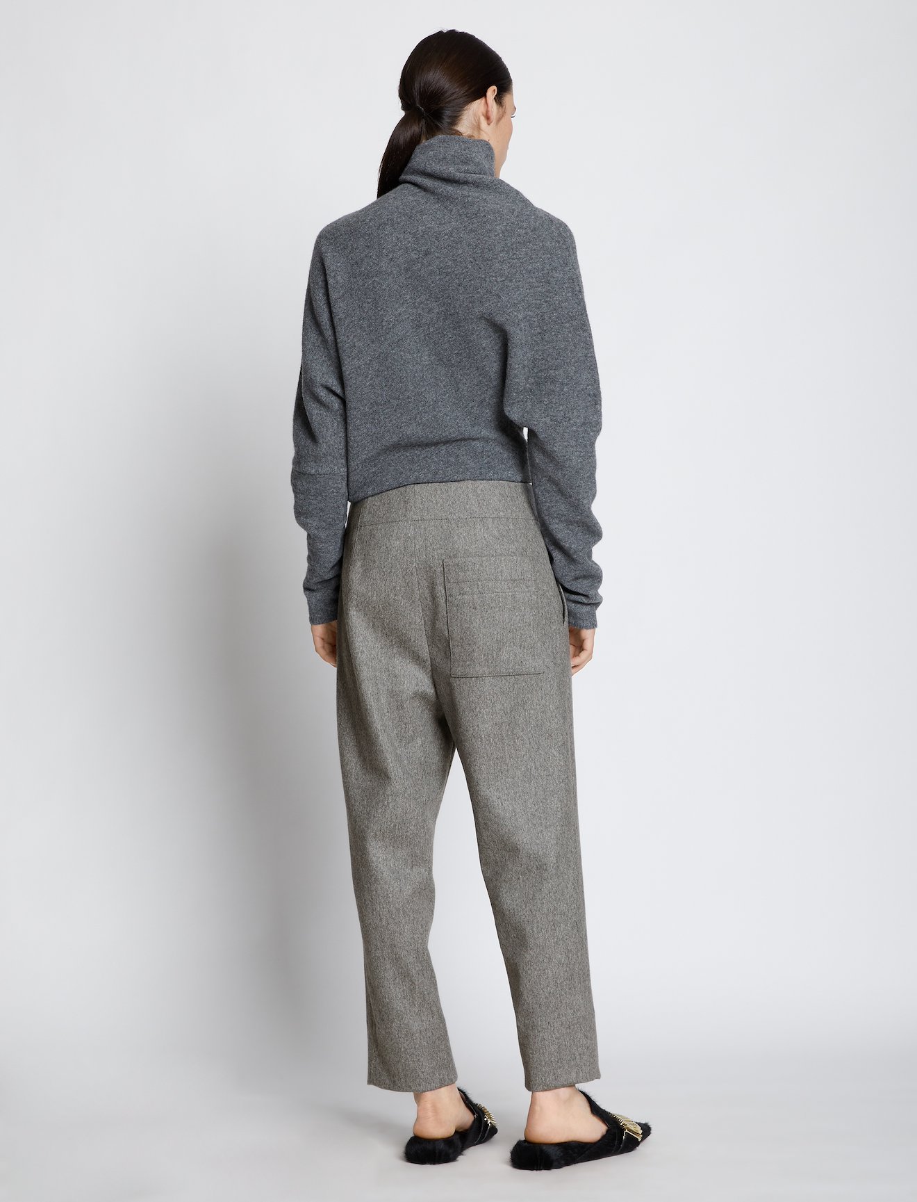 Melange Virgin Wool Tapered Pants #2