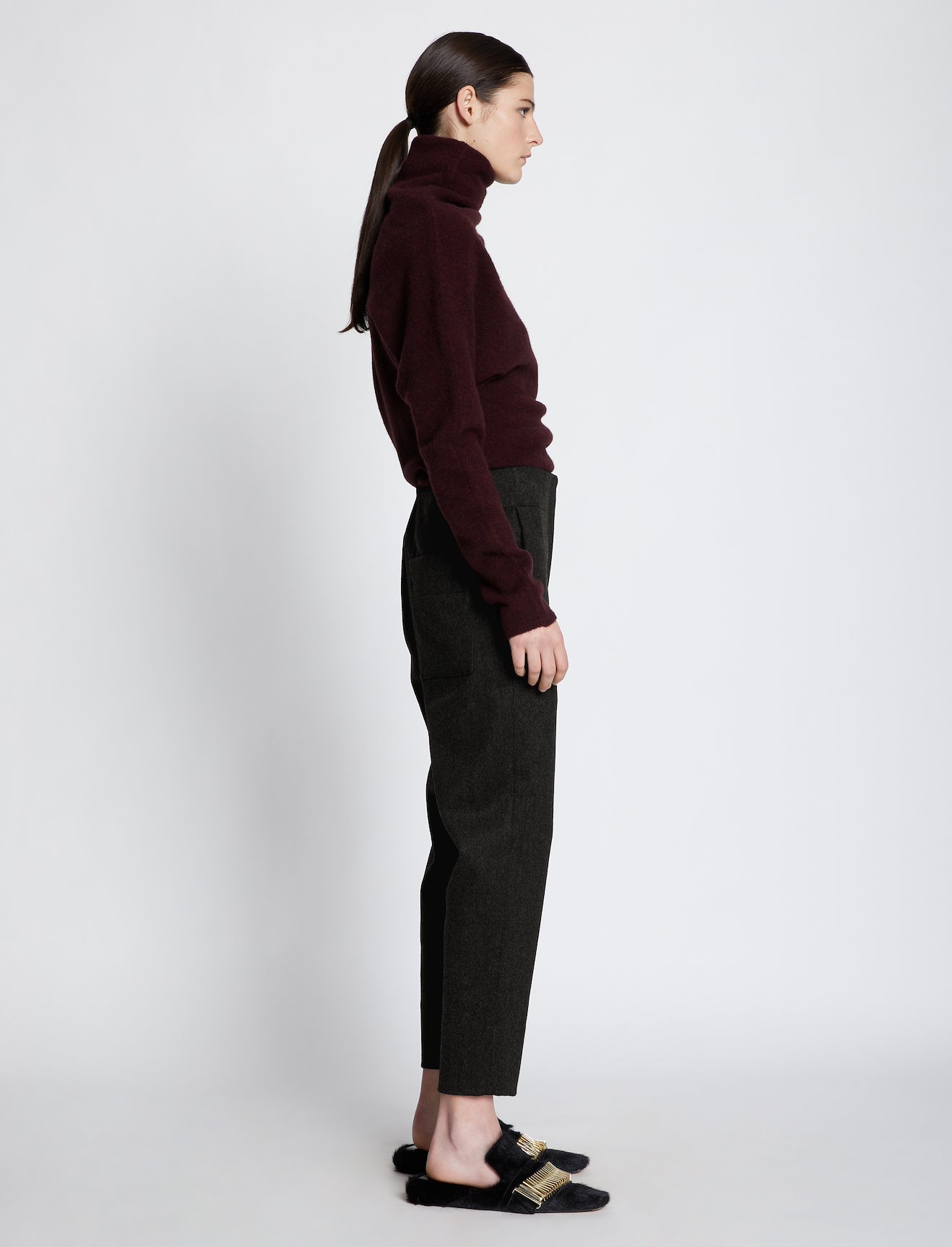 Melange Virgin Wool Tapered Pants #2