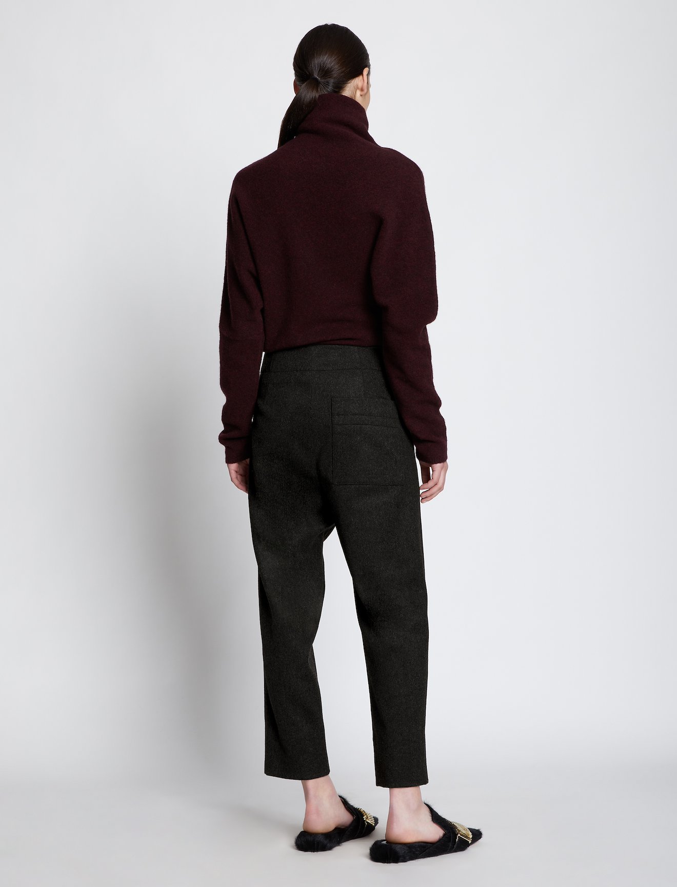Melange Virgin Wool Tapered Pants #1