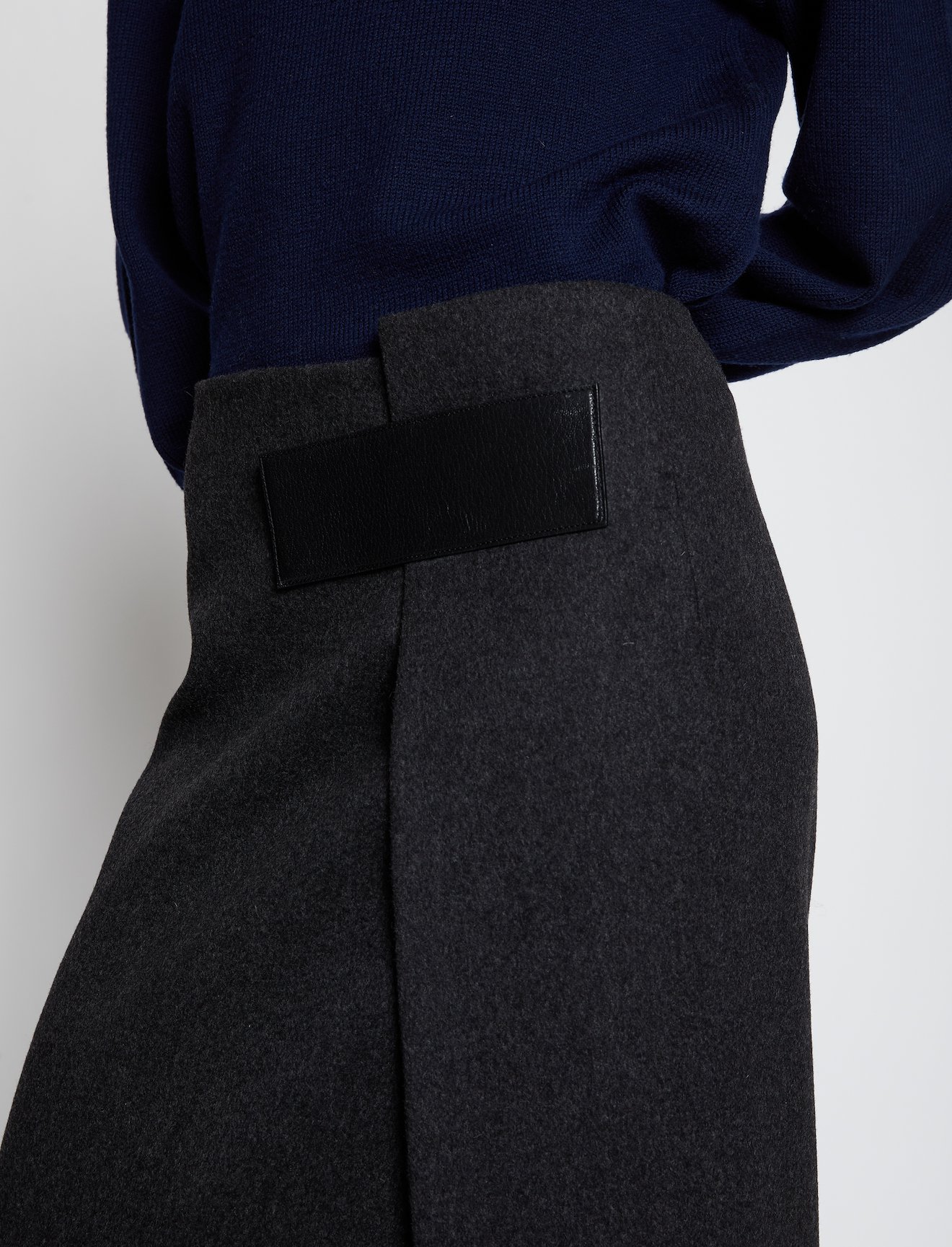 Melange Virgin Wool Wrap Skirt #3