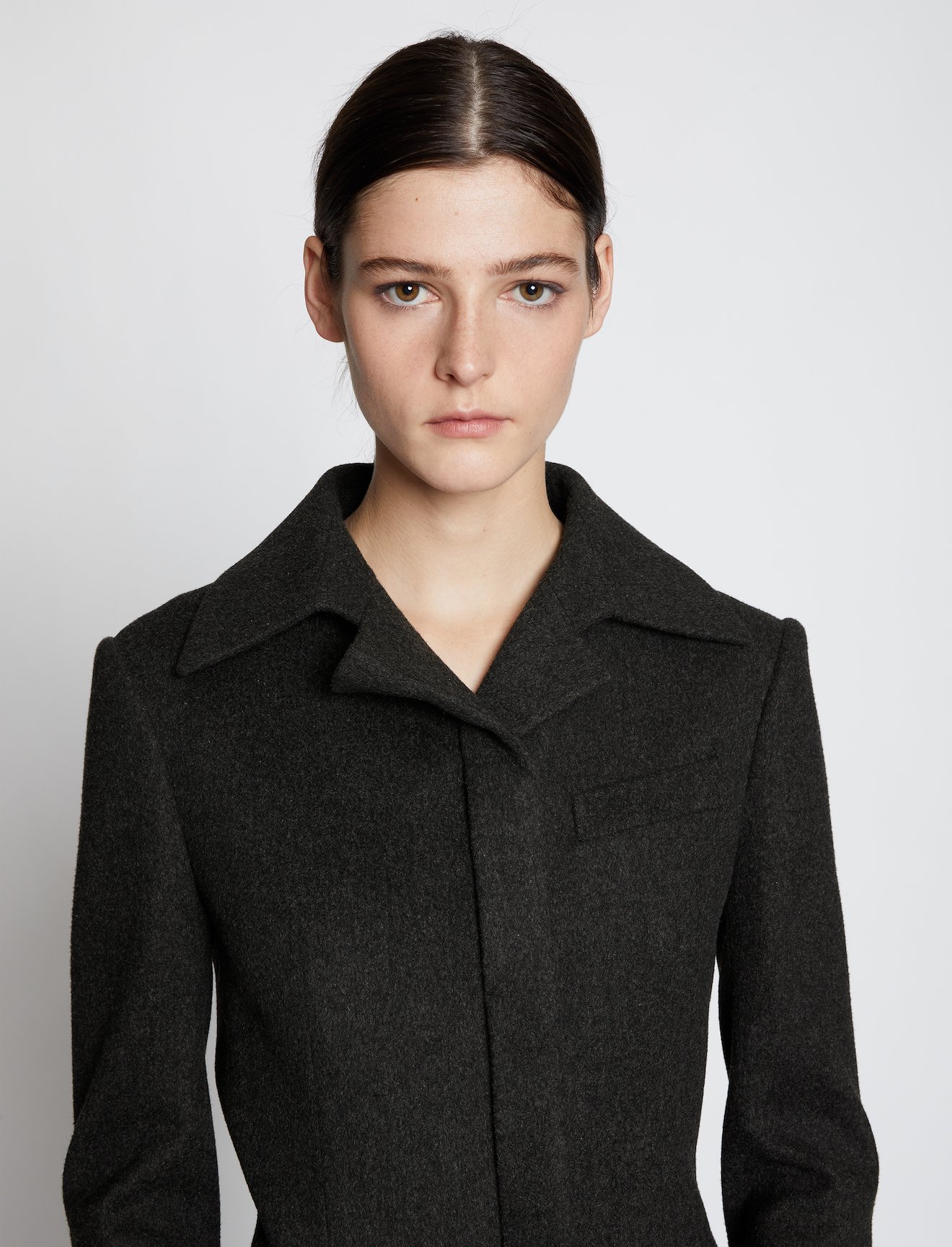melange wool longline blazer #4