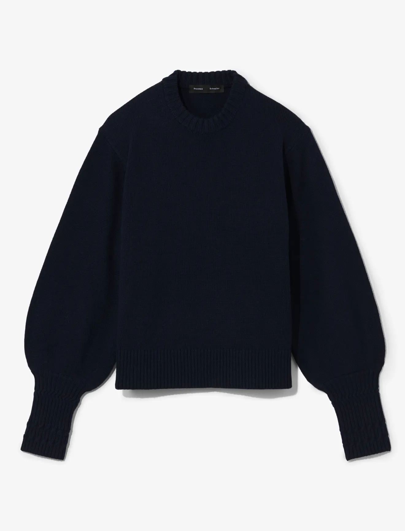 black balloon sleeve sweater
