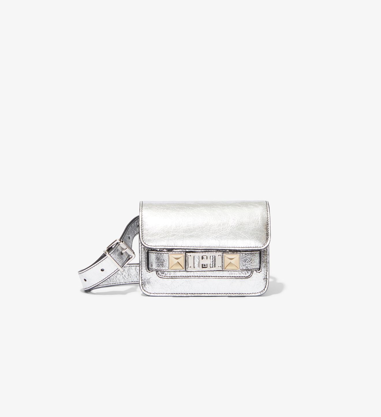 metallic belt bag