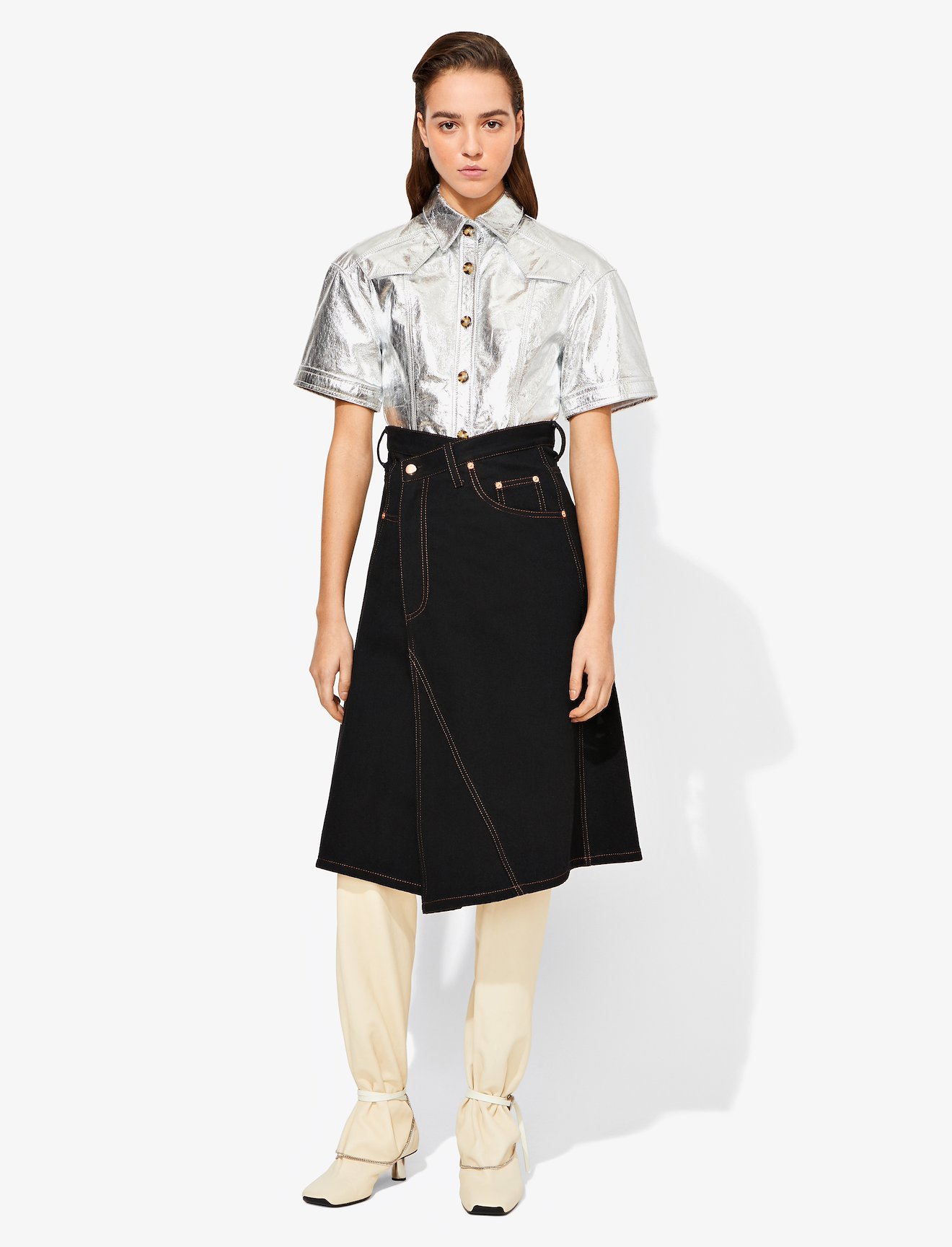 Metallic Short Sleeve Top #1